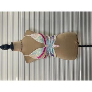 Y2K Sequin Butterfly Halter Top